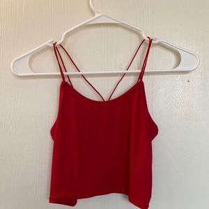 Red tank top